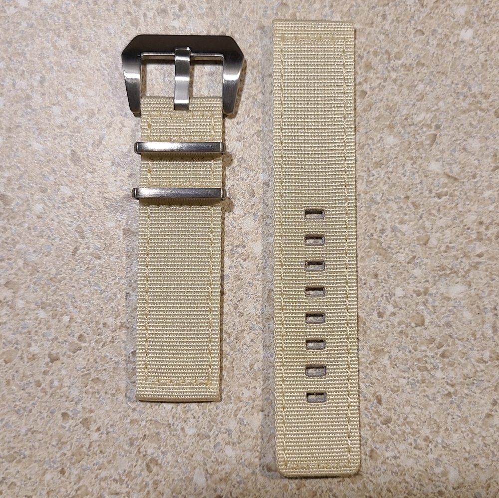 New Desert Tan Canvas Watch Strap 22mm